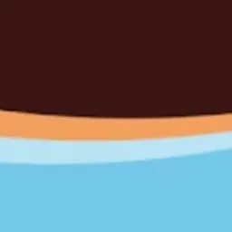 Abstrakcyjne tło z falistymi warstwami w kolorach brązowym, pomarańczowym i błękitnym.