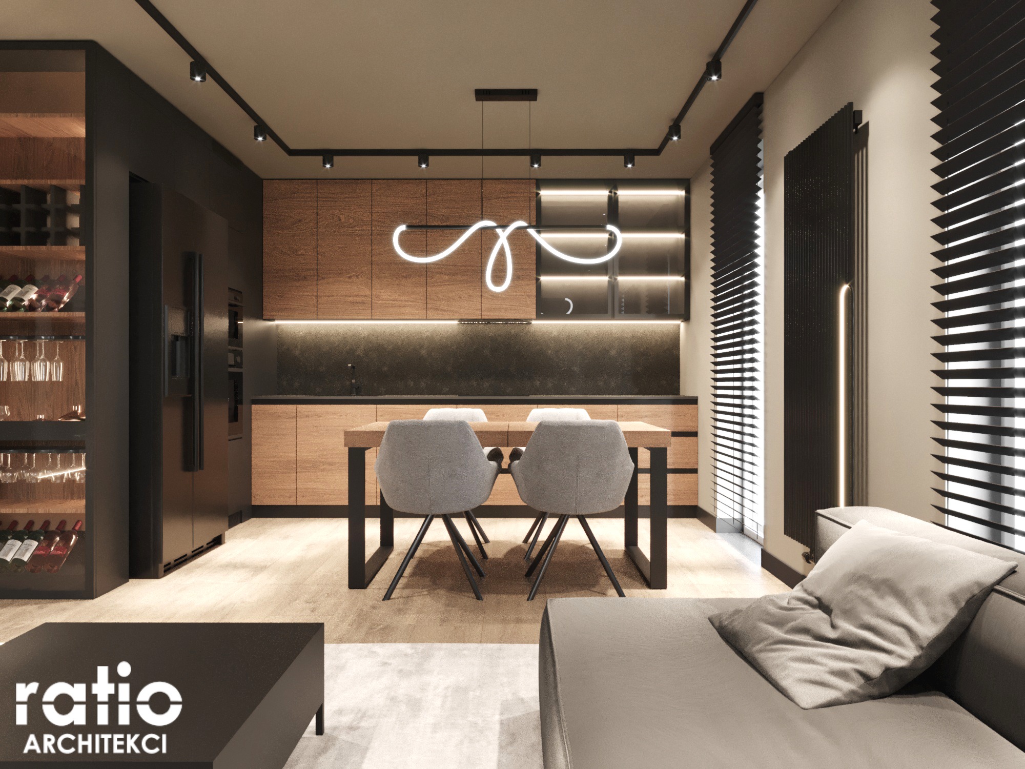 Projekt mieszkania w męskim klimacie