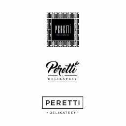 Projekt identyfikacji wizualnej sklepu włoskiego Peretti