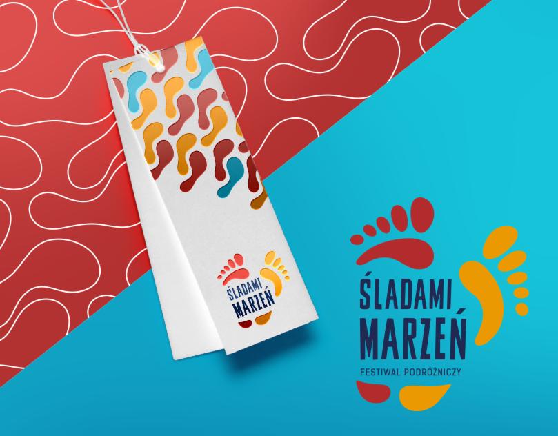 Projekt identyfikacji wizualnej festiwalu podróżniczego Śladami Marzeń