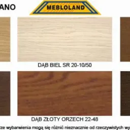 Proponowane Kolory mebli z serii Milano