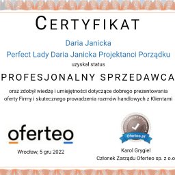 Perfect Lady Daria Janicka Projektanci Porządku - Usługi Porządkowe Żarów