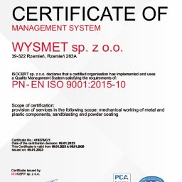 Certyfikat ISO9001