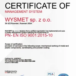 Certyfikat ISO9001
