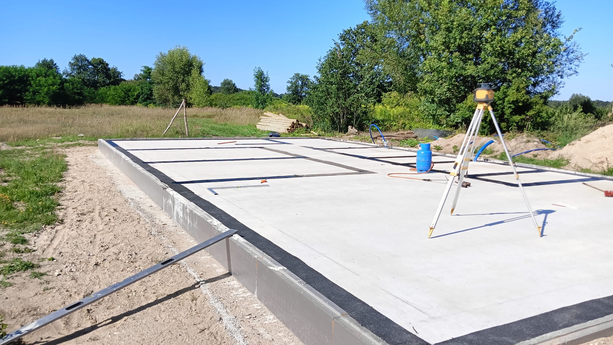 Płyta fundamentowa pod naszymi domami.