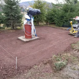 przygotowanie terenu pod fundament Gostków