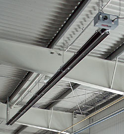 promienniki gazowe, promienniki rurowe, gazowe, ogrzewanie na duże powierzchnie, ze sterowaniem