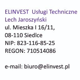 ELINVEST Usługi Techniczne Lech Jaroszyński - Doskonałe Projekty Instalacji Elektrycznych Siedlce