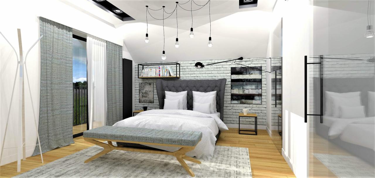 projekt wnętrza sypialni