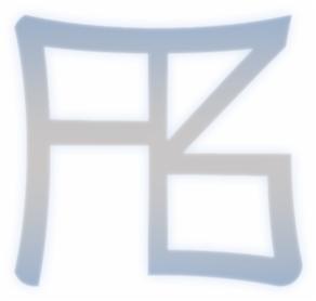 Stylizowany, uproszczony znak graficzny w odcieniach szarości i błękitu, przypominający połączenie kwadratu i ukośnej linii, otoczony subtelną poświatą.