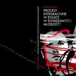Osoba prywatna - Okładka książki 'Procesy integracyjne w Polsce w świadomości młodzieży' autorstwa Zdzisława Jordanek, z czarno-białą grafiką twarzy i czerwonymi akcentami.