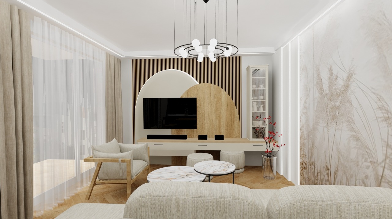 Projekt i aranżacja mieszkania 83m2 Warszawa Praga. Stan developerski.