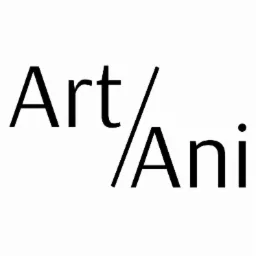 Proste logo firmy z napisem 'Art/Ani' w czarnej czcionce na białym tle.
