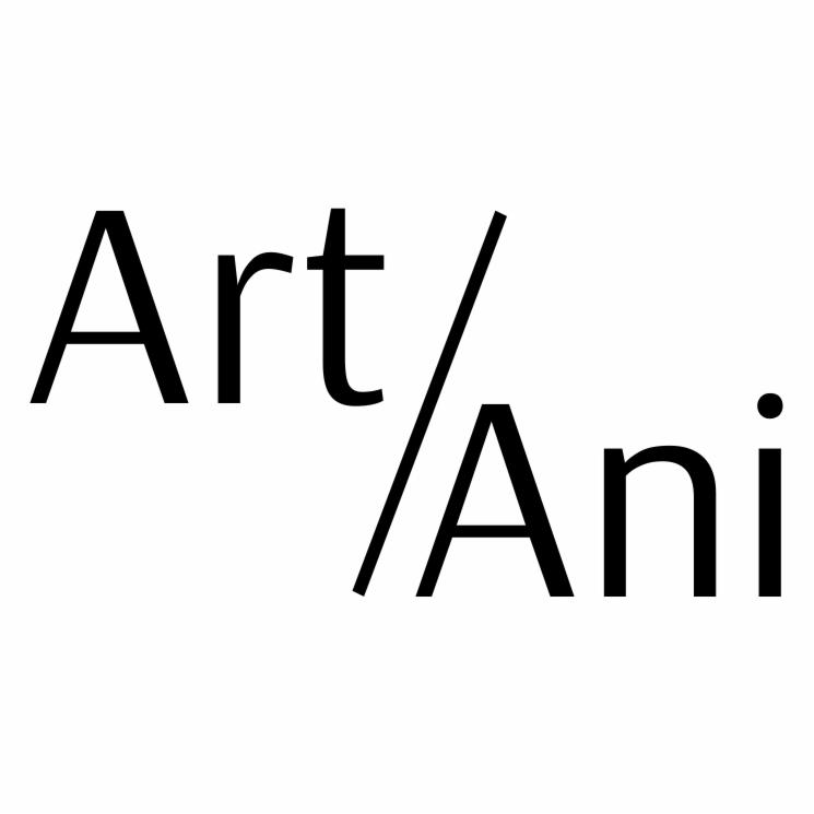Proste logo firmy z napisem 'Art/Ani' w czarnej czcionce na białym tle.