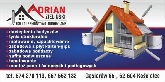 Usługi Remontowo-Budowlane Adrian Zieliński - Szpachlowanie Kościelec