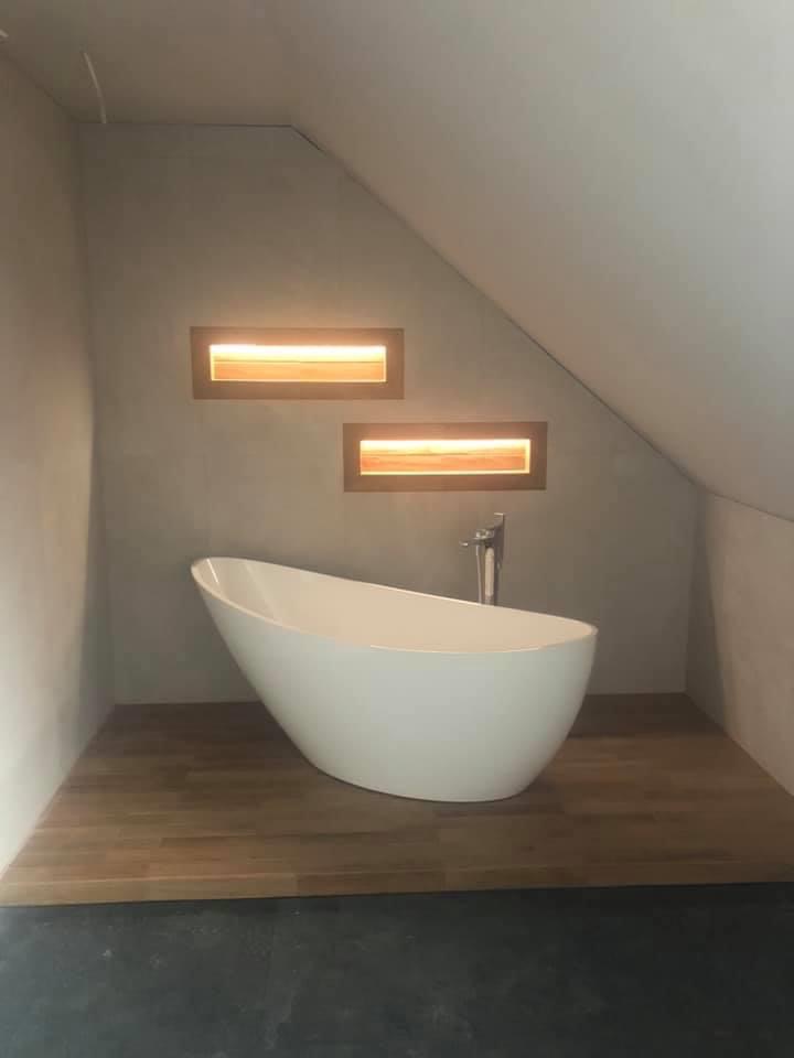 Fragment wykończonej łazienki, projekt indywidualny od klienta. Miejsce pracy Jasienica.