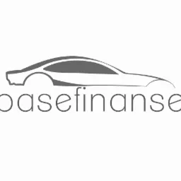 Minimalistyczne logo firmy finansowej przedstawiające zarys samochodu nad napisem 'pasefinanse' w szarym kolorze na białym tle.