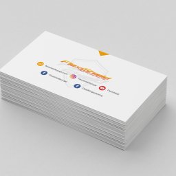 Projekt graficzny wizytówek dla firmy FlexiShield.