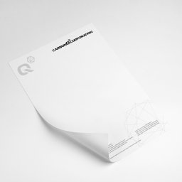Projekt graficzny papieru firmowego dla firmy CarbonQ.