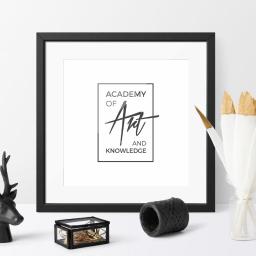 Projekt logo Academy of Art and Knowledge - firma szkoleniowa