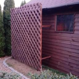 drewutnia z pergolą