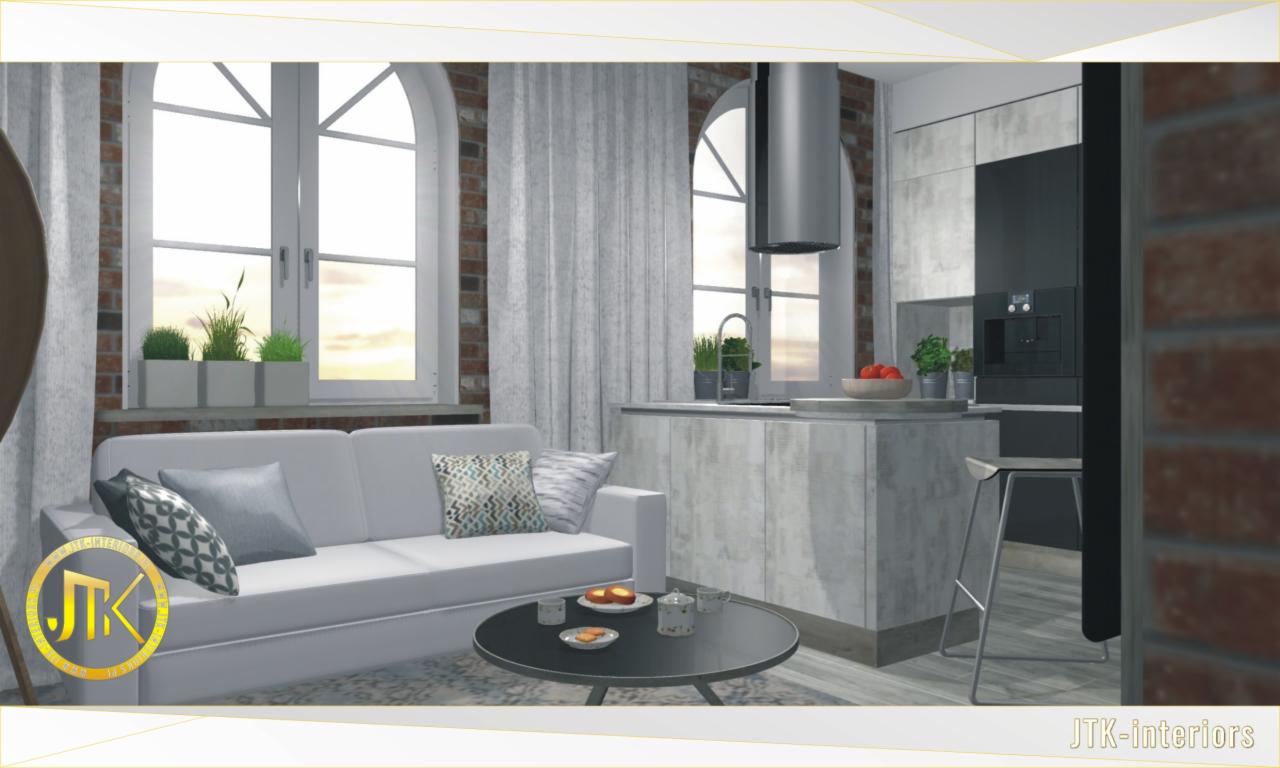 Projekt małej kawalerki dla studenta w Czeladzi 04