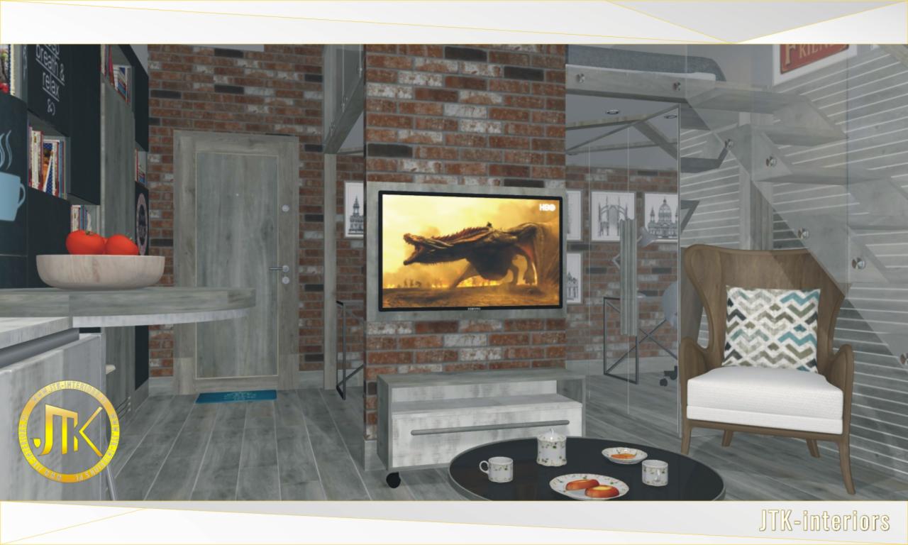 Projekt małej kawalerki dla studenta w Czeladzi 05