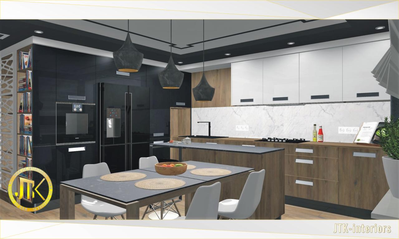 Projekt nowej aranżacji mieszkania dla 3 osobowej rodziny na Osiedlu Tysiąclecia w Katowicach 01