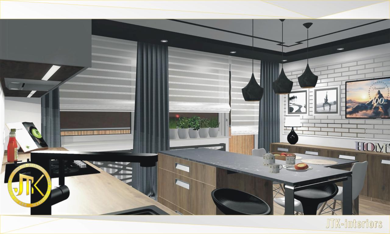 Projekt nowej aranżacji mieszkania dla 3 osobowej rodziny na Osiedlu Tysiąclecia w Katowicach 03