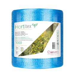 Hortitex to polipropylenowe sznurki z dodatkiem stabilizatora UV, który zapobiega utracie właściwości pod pływem działania warunków atmosferycznych (słońce, wilgoć).

