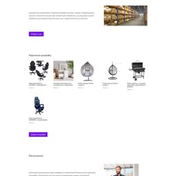 Scribnet - Strona internetowa Art-Kon z widokiem magazynu, ofertą hurtową i produktami: fotele gamingowe, toaletki, grille. Minimalistyczny design, czytelna nawigacja.