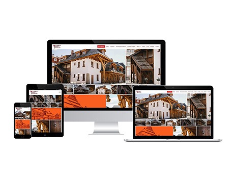 Prezentacja responsywnej strony internetowej miasteczkokresowe.pl na monitorze, laptopie, tablecie i smartfonie.