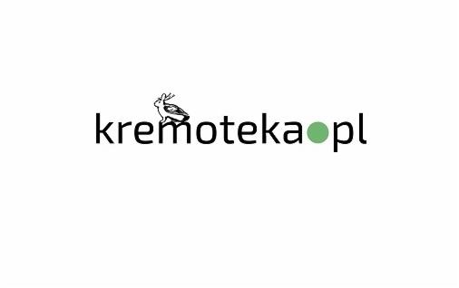 Logo firmy 'kremoteka.pl' z graficznym symbolem zająca nad literami.