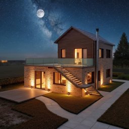 projekt indywidualny domu z tarasem widokowym . Budynek mieszkalny jednorodzinny ma powstać we wsi Jaśce pod Pionkami