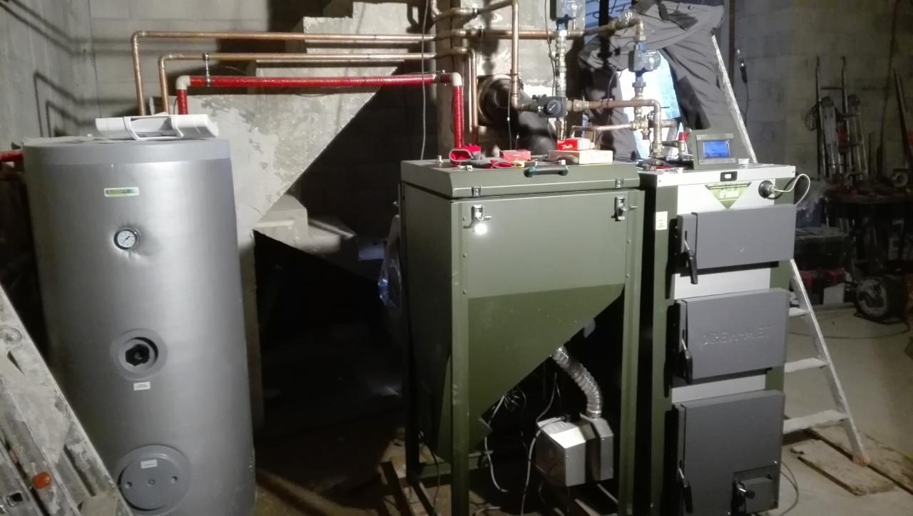 Kotłownia,piec na pelet