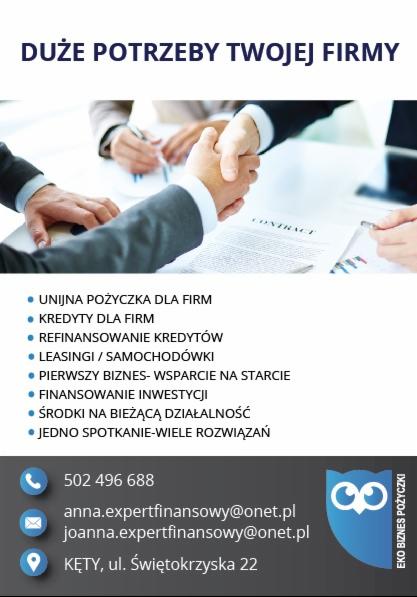 Uścisk dłoni nad umową, symbolizujący finansowe porozumienie biznesowe, z widocznym fragmentem dokumentu 'CONTRACT' i listą ofert finansowych dla firm.