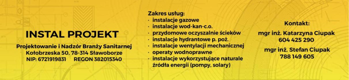 INSTAL PROJEKT Projektowanie i Nadzór Branży Sanitarnej - Projektowanie Instalacji Sanitarnych Sławoborze
