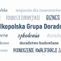 Grafika z hasłami dotyczącymi usług doradczych, w tym doradztwa podatkowego, funduszy europejskich, doradztwa prawnego, szkoleń, optymalizacji podatkowych, doradztwa biznesowego i podnoszenia...