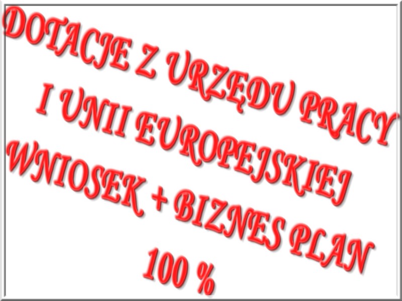 Sporządzanie wniosków pod dotacje UE / UP doradztwo pomoc przy uzyskiwaniu funduszy biznes plany itp