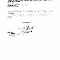 Skan dokumentu z tekstem dotyczącym branży instalacji teletechnicznych, szaf teleinformatycznych, systemów CCTV i kosztorysów inwestorskich, sygnowany przez PGE Górnictwo i Energetyka...