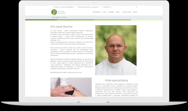 Strona internetowa oraz pozycjonowanie dla osteopaty