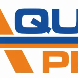 Logo firmy Aqua Appia w kolorach pomarańczowym i niebieskim na białym tle.