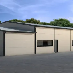 Wizualizacja hali stalowej