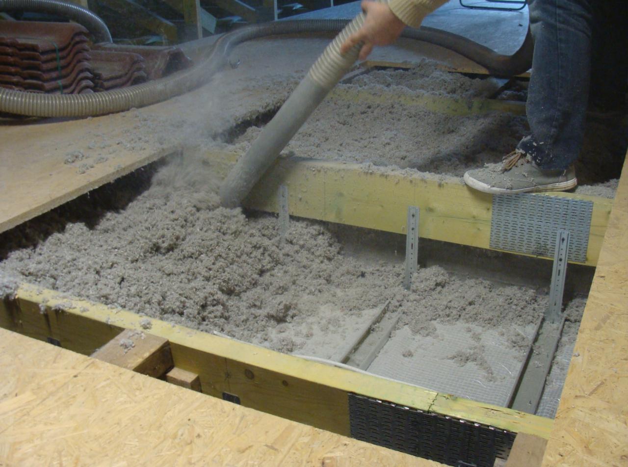 wdmuchiwanie celulozy ocieplenie stropu