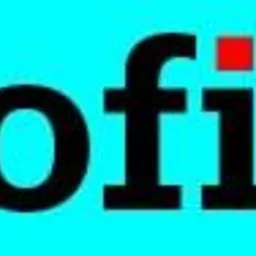 Czarny napis 'Profino' na jasnym, turkusowym tle z czerwoną kropką nad literą 'i'.