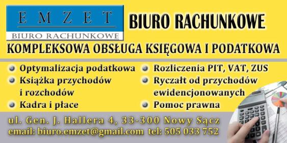 Biuro Rachunkowe EMZET - Biuro rachunkowe Nowy Sącz