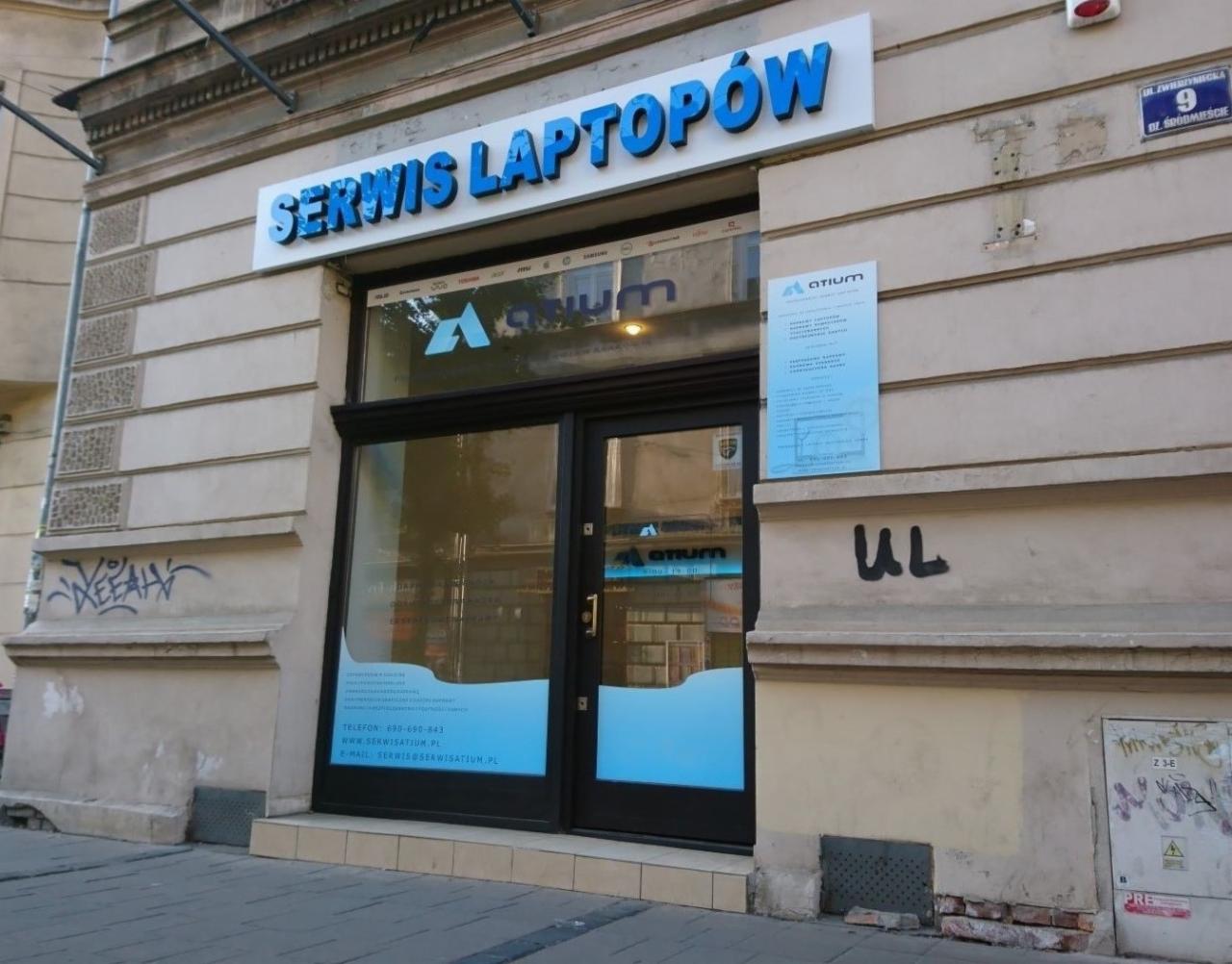 Witryna serwisu komputerowego ATIUM - Zwierzyniecka 9