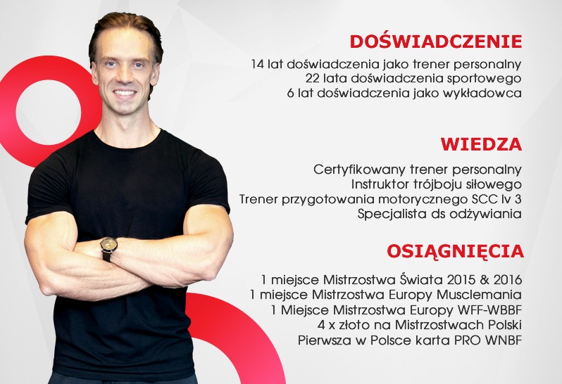 Trener Personalny z doświadczeniem, wiedzą i osiągnięciami.