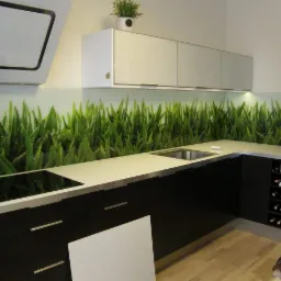 Panel szklany - trawa, łąka