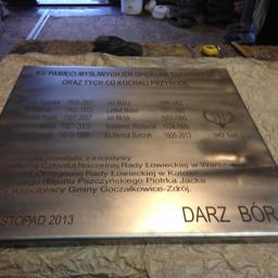 FRENO Spółka z ograniczoną odpowiedzialnością - tablica pamiątkowa grawerowana laserowo